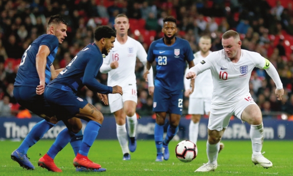 England win on Rooney farewell